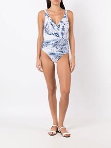lygia&nanny Lygia & Nanny Badpak met palmboomprint - Blauw