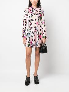 MSGM polka-dot pattern pussy-bow minidress - Roze