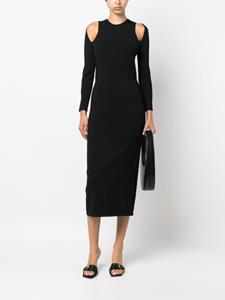 DSQUARED2 Ribgebreide midi-jurk - Zwart