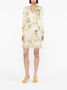 TWINSET Mini-jurk met veren afwerking - Beige