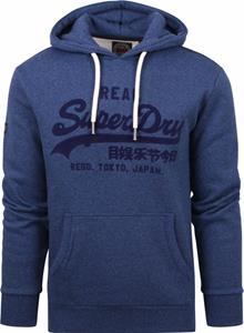 Superdry Hoodie Logo Blauw