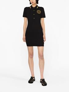 versacejeanscouture Versace Jeans Couture Mini-jurk met V-embleem - Zwart
