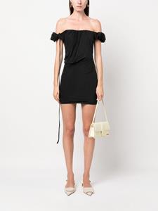 Jacquemus La Robe Ciceri gedrapeerde mini-jurk - Zwart