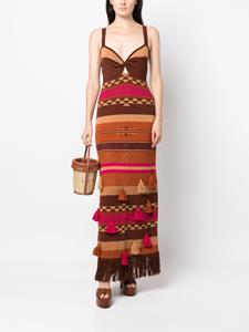 Johanna Ortiz Bedouin Under The Tropics midi dress - Bruin