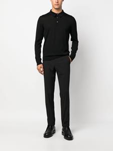 ERALDO Poloshirt van merinowol - Zwart