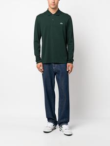 Lacoste logo-patch cotton polo shirt - Groen
