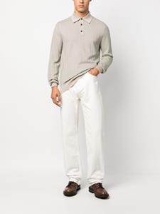 Brioni Poloshirt met lange mouwen - Beige