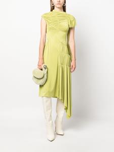 victoriabeckham Victoria Beckham Midi-jurk met ruches - Groen