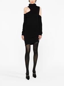 GAUGE81 Piana cut-out merino minidress - Zwart