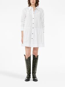 GANNI Blousejurk met puntige kraag - Wit