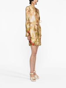 Zimmermann Luminosity floral-print silk minidress - Beige