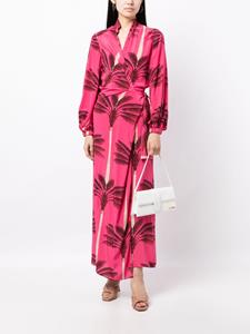 Johanna Ortiz Untamed Tropics maxi wrap dress - Roze