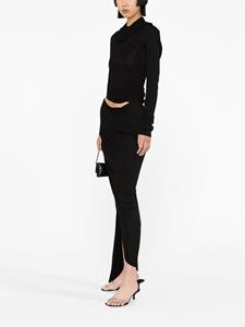 ANDREĀDAMO Asymmetrische midi-jurk - Zwart
