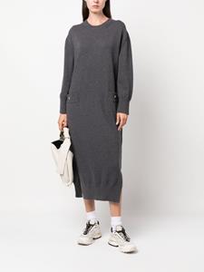 Barrie Iconic round-neck cashmere midi dress - Grijs