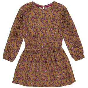 Quapi Meisjes jurk - Aafke - AOP floral amandel bruin