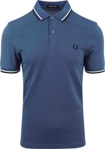 Fred Perry - Twin Tipped Shirt - Blauwe Herenpolo Katoen