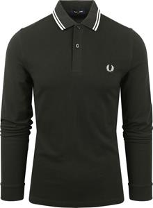 Sweater Fred Perry Longsleeve Polo Donkergroen T50