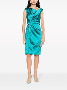 Talbot Runhof gathered-detail midi dress - Groen