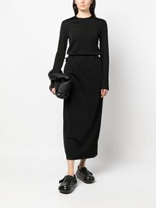 jilsander Jil Sander Maxi-jurk met ronde hals - Zwart