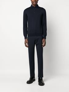 Lardini Fijngebreid poloshirt - Blauw