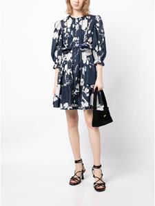 Cynthia Rowley Mini-jurk met bloemenprint - Blauw