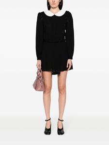 maisonmargiela Maison Margiela Wollen mini-jurk met Peter Pan kraag - Zwart