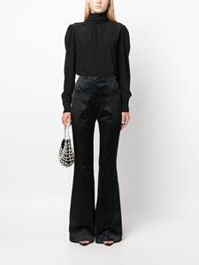 tomford TOM FORD flared satin trousers - Zwart