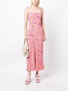 ROTATE floral-print midi dress - Roze