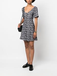 calvinkleinjeans Calvin Klein Jeans Mini-jurk met abstracte print - Zwart