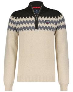 New zealand auckland NZA Half Zip Trui Ngaroto Wol Beige