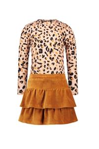 Like Flo Meisjes jurk rib velours - Camel