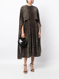 michaelmichaelkors Michael Michael Kors Midi-jurk met abstracte print - Zwart
