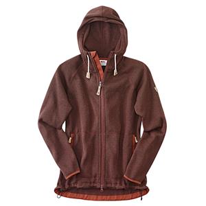 Fjällräven Dames Fleecejack Övik Fleece Hoodie W, rood