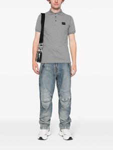 dolce&gabbana Dolce & Gabbana Poloshirt met logoplakkaat - Grijs