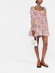Zimmermann Mini-jurk met bloemenprint - Paars