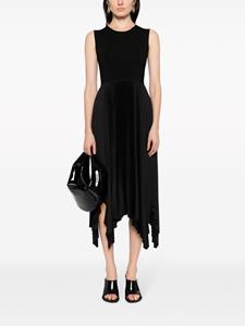 JOSEPH Asymmetrische midi-jurk - Zwart