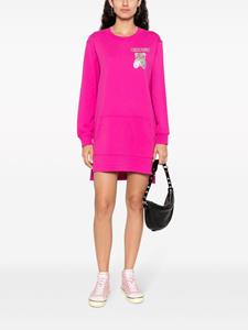 Moschino Teddy Bear-embellished sweatshirt dress - Roze