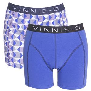 Vinnie-G boxershorts Royal Blue - Print 2-pack-XL