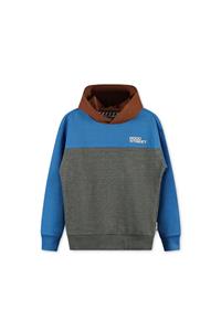 Moodstreet Jongens hoodie colorblock - Sporty blauw