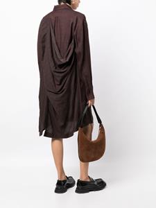 ziggychen Ziggy Chen Blousejurk met gedrapeerd detail - Bruin