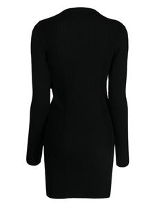 Feng Chen Wang Mini-jurk met lange mouwen - Zwart