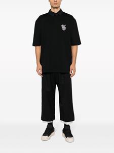 Y-3 Poloshirt met logopatch - Zwart