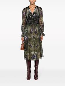 albertaferretti Alberta Ferretti Midi-jurk met bloemenprint - Groen