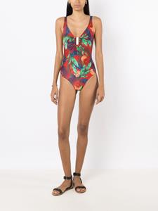 lygia&nanny Lygia & Nanny Mirassol badpak met tropische print - Rood