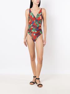 lygia&nanny Lygia & Nanny Badpak met bloemenprint - Rood
