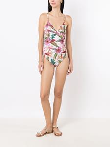 lygia&nanny Lygia & Nanny Badpak met bloemenprint - Wit