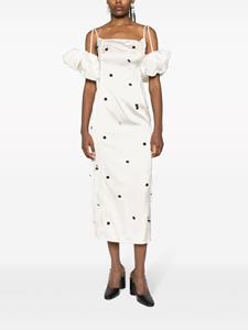 Jacquemus Midi-jurk met stippen - Wit