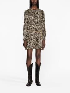 Michael Michael Kors leopard-print belted minidress - Beige