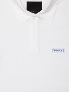 purplebrand Purple Brand Overhemd met logopatch - Wit