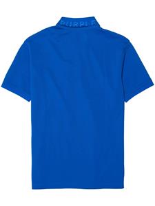purplebrand Purple Brand Poloshirt met logoplakkaat - Blauw